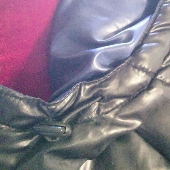 Hum Dreammaker Puffy Vest Hoodie Jacket Temptation Hum38 Sz S Black Blue Liner - Picture 6 of 14